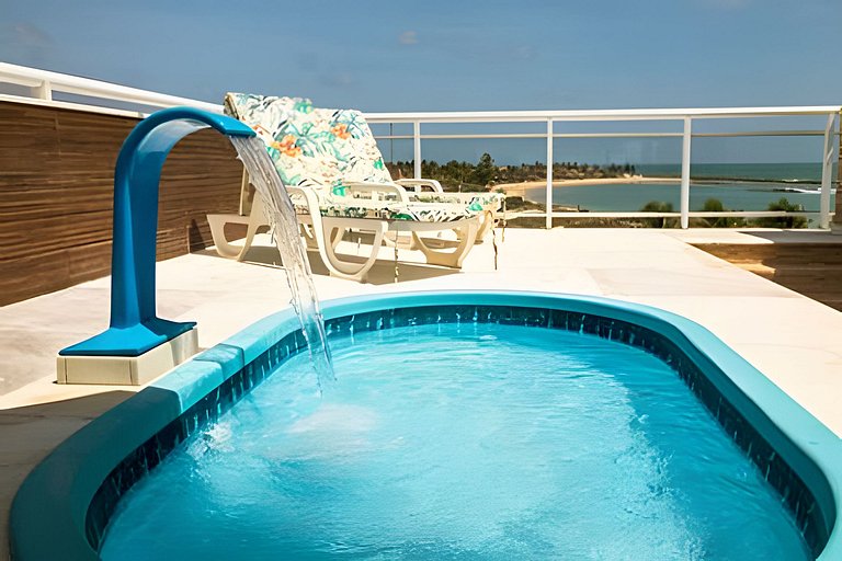 Cobertura com piscina privativa no Tabatinga Beach