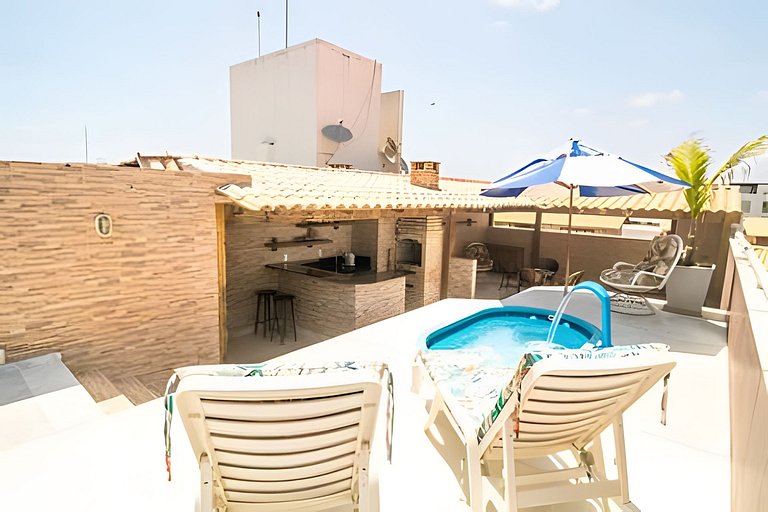 Cobertura com piscina privativa no Tabatinga Beach