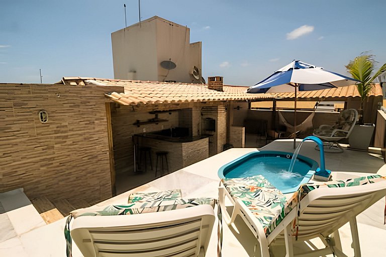 Cobertura com piscina privativa no Tabatinga Beach