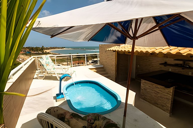 Cobertura com piscina privativa no Tabatinga Beach